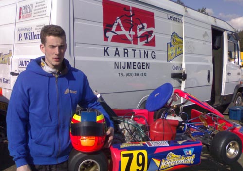 Mike Dielen fabrieksrijder Lenzo kart